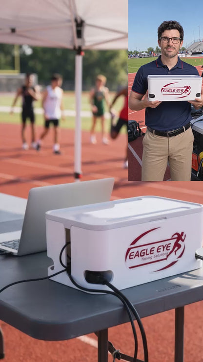 Track & Field Timing Power and Cable Management Station